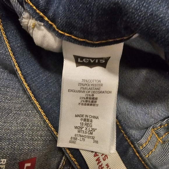 Boys Levi's 511 slim blue jeans size 18 Reg 29x29 slim fit performance - Picture 4 of 5